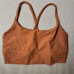 Vuori Long Line Elevation Sports Bra Brown/Caramel color